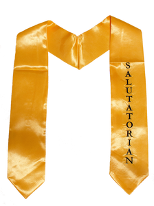 Embroidered Salutatorian Graduation Stole
