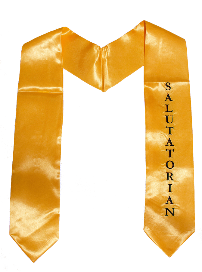 Embroidered Salutatorian Graduation Stole